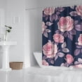 thumbnail image 2 of Pioneer Flower Floral Print Pattern Shower Curtain 84"x72" ,Bathroom Decorative Shower Curtains Set with 12 Hooks,Modern Waterproof Washable Shower Curtain, 2 of 6