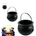 thumbnail image 5 of Lilixerw Halloween Plastic Witch Cauldron,Black Witch Pot Candy Bowl,Witch Candy Bucket for Halloween,Party Supplies,2.8 inch, 5 of 9