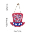thumbnail image 3 of Lzobxe 4th of July Door Sign Decorations, 250th Anniversary Wooden Hanging, Hat Style Ornaments for Front Door, Outdoor Porch, Home Wall, 3 of 8