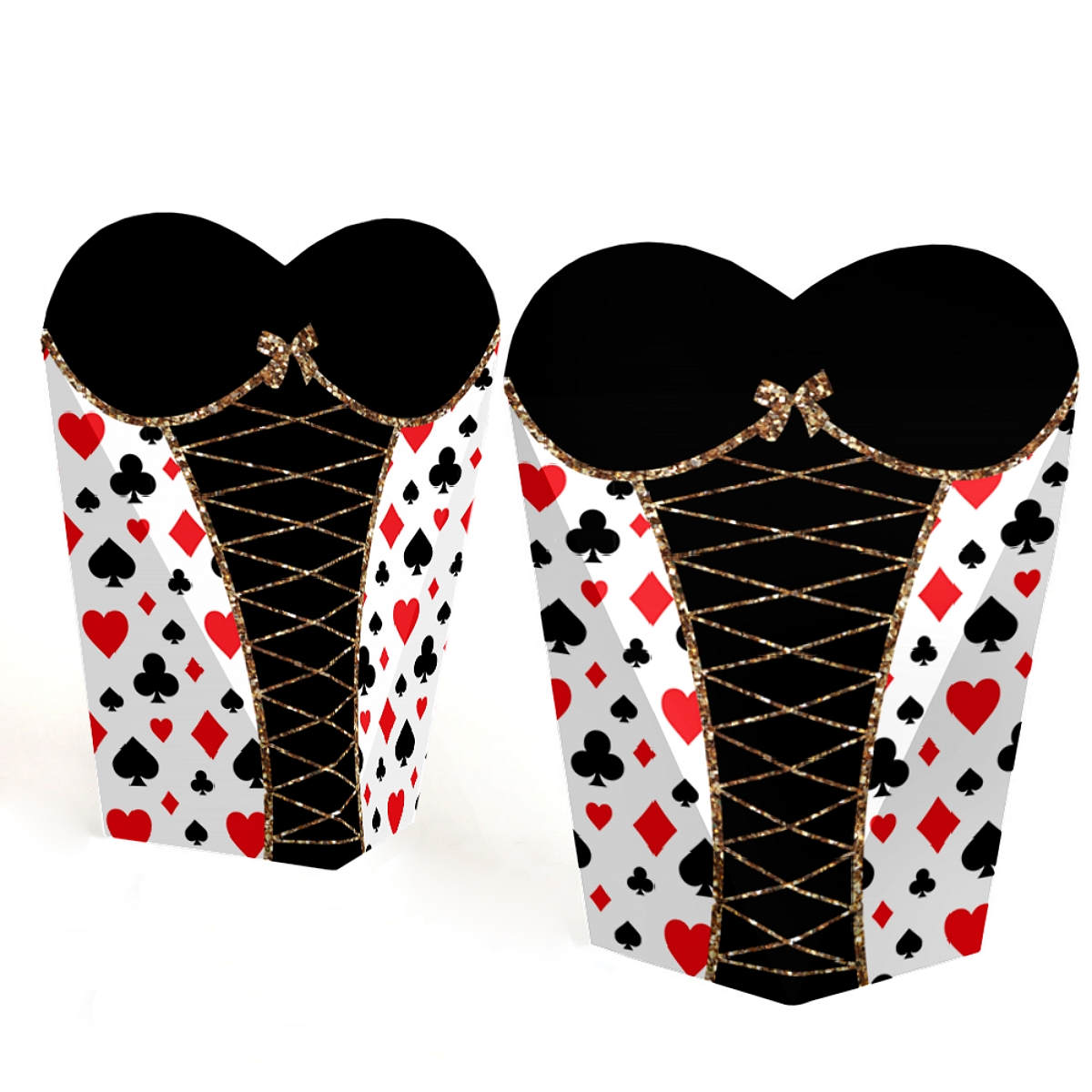 Big Dot of Happiness Las Vegas - Casino Party Favors - Gift Heart Shaped Favor Boxes for Women - Set of 12 - image 2 of 6