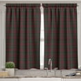 thumbnail image 2 of Ambesonne Vintage Christmas Valance & Curtain, Xmas Plaid Motif, 55"x24", Hunter Green Ruby, 2 of 7