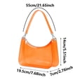 thumbnail image 3 of Stadium Approved Clear Hobo Shoulder Bag Waterproof SeeâThrough Transparent Purse With Zipper For Concert Sports Party Wedding Events(Orange-14x19.5x7cm), 3 of 5