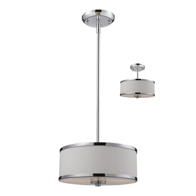 Z-Lite Cameo 2 Light Convertible Pendant in Chrome