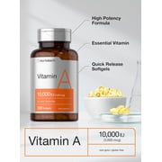Vitamin A 10000 IU | 300 Softgels | Premium Supplement | by Horbaach
