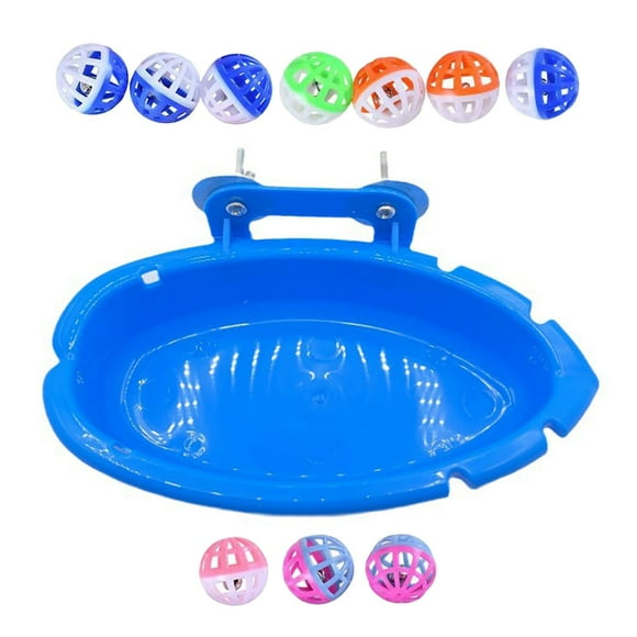 Bañera para pájaros, bañera para pájaros en interiores, baño portátil para colgar loros, bañera para suministros de limpieza para pájaros pequeños, Yinane Bañera de pájaros