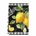 thumbnail image 2 of Yellow Lemon Kitchen Towels Set of 1, Summer Botanical Black White Checkered Absorbent Dish Towels for Kitchen, Microfiber Hand Towel, Quick Drying Tea Towel for Cleaning Decorative Dishcloths, 2 of 7