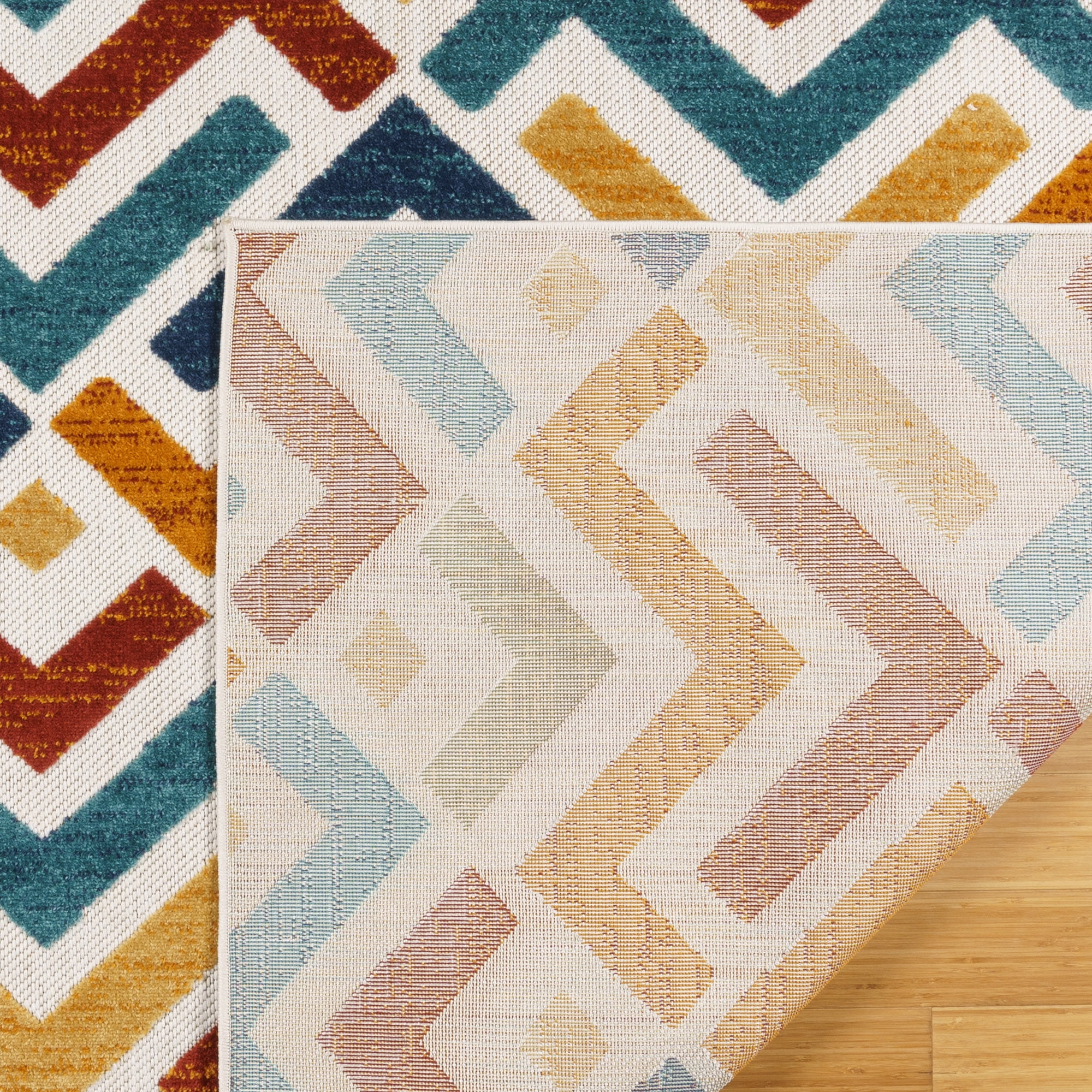 Kalari Tivra Indoor/ Outdoor Polypropylene Multi Flat Weave Area Rug, 8x10
