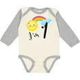 thumbnail image 3 of Inktastic I'm 1- First Birthday Sun Rainbow Boys or Girls Long Sleeve Baby Bodysuit, 3 of 5