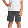 thumbnail image 5 of CAUYDY Boys Mesh Athletic Shorts Toddler Boy Shorts Kids Basketball Shorts Active Quick Dry Sports Clothes with Pocket(L101-Dark Gray,6-7 Y), 5 of 8