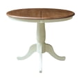 thumbnail image 3 of 36" Round Top Pedestal Table With 12" Leaf - 28.9"H - Dining Height, 3 of 6