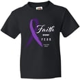 thumbnail image 3 of Inktastic Testicular Cancer Awareness Faith over Fear Youth T-Shirt, 3 of 5