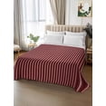 thumbnail image 2 of Queen Flat Sheet 90"x102", Abstract Red, Soft Lightweight Bedding Flat Sheets Only, Contemporary Minimalist Gradual Lines Brushed Microfiber Top Bed Sheet, Breathable StainResistant Bedsheets, 2 of 9