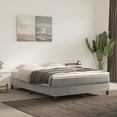 thumbnail image 1 of vidaXL Bed Frame Light Grey 137x190 cm Full Velvet, 1 of 5