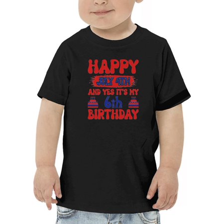 

Happy July 4Th 6Th Birthday T-Shirt Toddler -Image by Shutterstock 5 Toddler