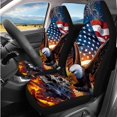 thumbnail image 2 of KUIFORTI American Flag Eagle Automobile Seat Cover Sets Wear-Resistant Set 14 Pcs Steering Wheel Cover Universal fit for SUV Van Sedan Truck Durable Anti Slip Comfortable, 2 of 4