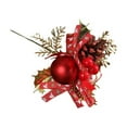 thumbnail image 4 of putnchl 4 Pc Artificial Christmas Assorted Holly Picks Stems Branches Picks Spray With Holly Leaves For Christmas Tree Floral Wreath Winter Holiday Season Decorations, 4 of 5