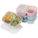 thumbnail image 1 of 4 Pack Bento Lunch Box,3-compartment Meal Prep Containers,lunch Box For Kids,reusable Food Storage, 1 of 5