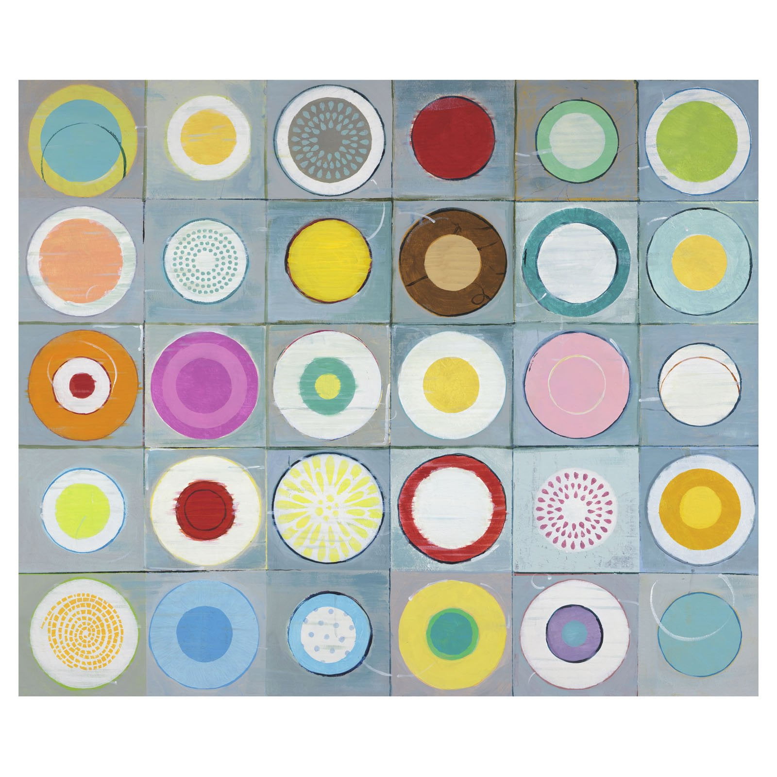 Marmont Hill - "Colors Round" by Julie Joy Painting Print on Wrapped Canvas