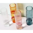 thumbnail image 2 of Glass Ornaments Decorative Colored Striped Glass Vase (Orange), 2 of 4