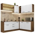thumbnail image 2 of Cocina Integral de Esquina 389cm Madesa Agata Marrón/Blanco, 2 of 5