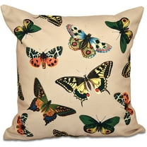 Simply Daisy 16" x 16" Butterflies Animal Outdoor Pillow