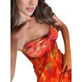 thumbnail image 6 of Coduop Womens Strapless Tube Dress Bodycon Long Dresses Floral Club Cocktail Night Midi Dress, 6 of 9