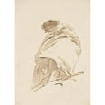 thumbnail image 2 of Giovanni Battista Tiepolo 11x14 Black Ornate Wood Framed Double Matted Museum Art Print Titled: Standing Woman, Turned to the Left (ca. 1742-57), 2 of 5