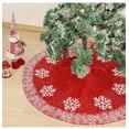 thumbnail image 2 of AnuirheiH Christmas Tree Skirt 47 Inches Knitting Snowflake Tree Skirt Tree Skirt Christmas Holiday Decoration Home Decorations Christmas Tree Decorations, 2 of 9