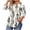 02# White, variant on Womens 3/4 Sleeve Round Neck Tunic Tops Spring Summer Casual Loose Swing T Shirt Floral Print Baggy Tops Oversized Tees