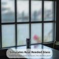 thumbnail image 2 of 45x300cm Reeded Glass Window Film, Window Privacy Film, Frosted Window Vinyl, 3D Decorative Window Decals Non Adhesive for Bathroom Living Room, 2 of 5