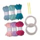 thumbnail image 5 of 6x Hilos de punto Hilos voluminosos Regalo colorido para principiantes Cojín Jardín de infancia 5M G, 5 of 9