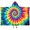 Colorful Rainbow Tie, variant on Colorful Tie Dye Mandala Pattern Hooded Bath Towel,50"x30" for Ages 3 To 12 Kids, Quick Dry Lightweight Soft Microfiber Hood Beach Towel Cover Up for Kids