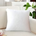 thumbnail image 5 of Couch Throw Pillow White, Lumbar Support Pillow Decorative, Faux Fur Pillow, Extra Soft Throw Pillow, Machine Washable - Perfect for Living Room, Bedroom, or Guest Room (With Core), 5 of 6
