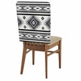 thumbnail image 2 of Gray Southwestern Dining Chair Back Cover Only, Native Aztec Ethnic Style Geometric Set of 8 Chair Back Covers, Removable Washable for Dining Room, Banquet & Holiday Decoration, 2 of 9