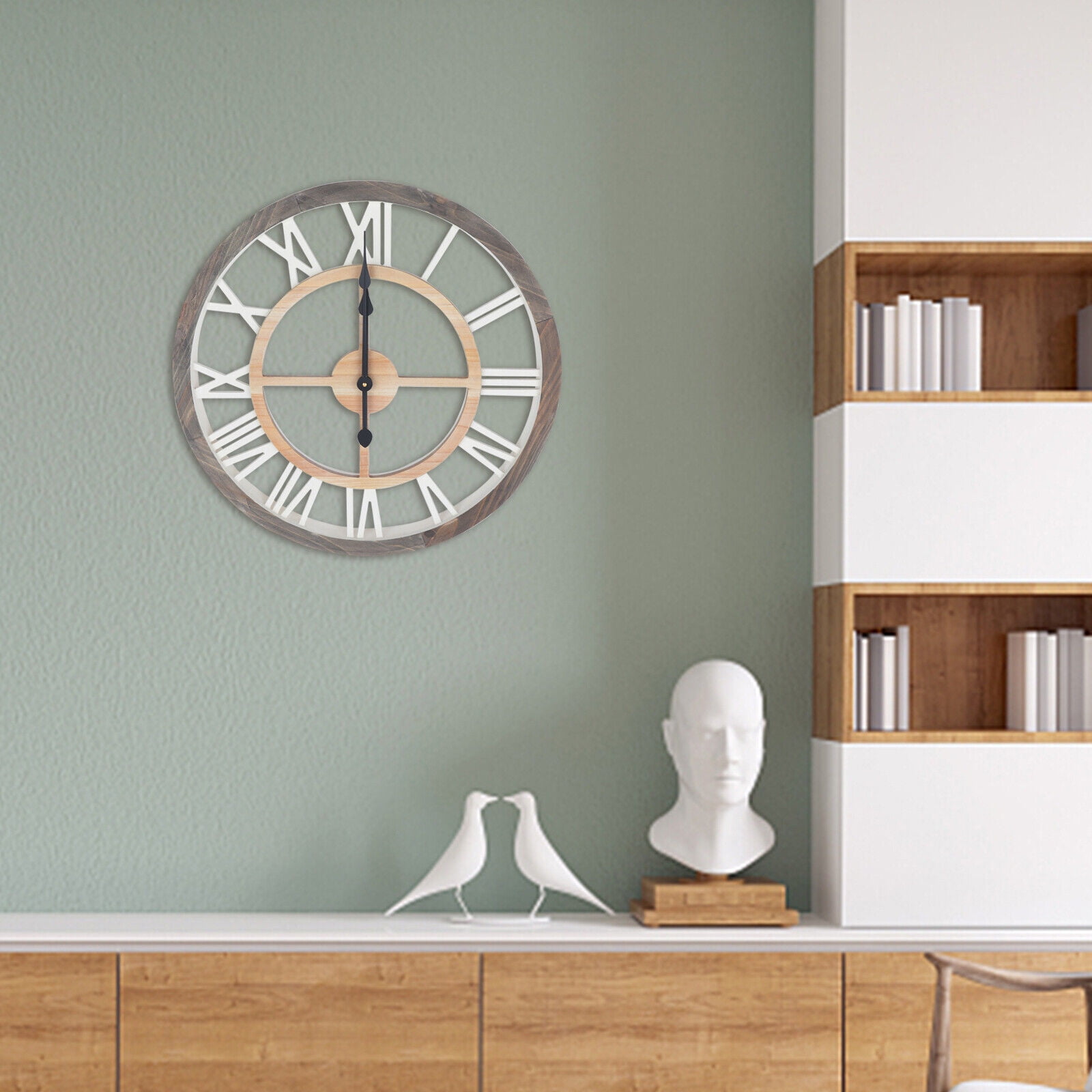 Modern Round Wall Clock Living Room Wall Clock Decor Quartz Movement