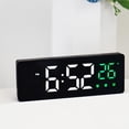 thumbnail image 4 of Reloj Electrónico Silencioso Con Pantalla Led Alimentado Por Batería/Reloj Digital Enchufable Con Función De Control De Voz Para Dormitorio Dormitorio Noticed HA019610-00, 4 of 7