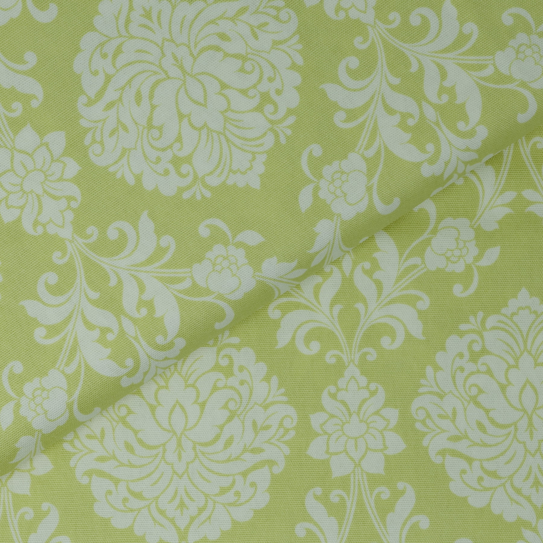 Waverly Inspirations 8 yd By the Bolt 100% Cotton Fabric, Damask, Celery, 45" Wide for Quilting & Sewing