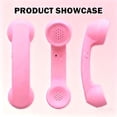 thumbnail image 5 of Retro Phone Handset, Telephone Style Landline Handle Receiver with Microphone Speaker, Type-C Retro Telephone Wired Handset for Cell Mobile Video Conferences, Calls, Meetings (Blue), 5 of 6
