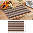 thumbnail image 6 of Brown Striped Placemats Set of 2 Vintage Rustic Simple Lines Texture Place Mats Indoor Wipeable Table Mats Washable Cloth Dining Table Placemats for Kitchen Holiday Party Home Decor 13x19 Inch, 6 of 9