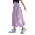 thumbnail image 4 of UJNDER Girls Lightweight and Skirt Combo Breathable Ice Silk Casual Loose Fit Girls Wide Leg Pants,Purple,7-8 Years, 4 of 4