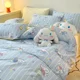 thumbnail image 1 of Sanrio Cinnamoroll My melody Kuromi, nueva y creativa sábana de algodón con estampado de dibujos animados para niños y funda de edredón, juego de tres piezas, 1 of 5