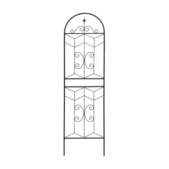 Metal Garden Trellis 4 Pack, 71'' x 19.7'' Rustproof Plant Trellis - Outdoor Climbing Flower Support for Roses, Ivy, Clematis, Black