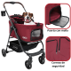 thumbnail image 3 of Carriola para Mascotas Cochecito para Perros y Gatos Pequeños - Medianos Transportadora Extraíble Ligera y Plegable con Freno - Rojo, 3 of 7