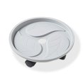 thumbnail image 1 of Bandeja redonda para macetas, maceta para sala de estar, orificio de drenaje, paleta de plástico, soporte para bonsái de interior con caja de recolección de agua, 360 grados, gris, 36cm sidaley HA011361-06, 1 of 7