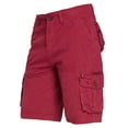thumbnail image 7 of HOOMEUMY Men's Cargo Shorts Loose Fit Multi-Pockets Straight Solid Outdoor Work Shorts Straight Outdoor Work Shorts for Men Wine 6, 7 of 7