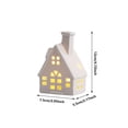thumbnail image 3 of Ceramic Houses With LED Lights Glowing House Figurines Tabletop Decor Village Set Scene Props For Party And Celebrations, 3 of 6