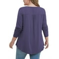 thumbnail image 3 of VERABENDI Women's Plus Size Tunic Tops Long Sleeve Henley T-Shirt Floral Casual Swing Blouses,M/L/1X/2X/3X/4X, 3 of 4
