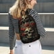 thumbnail image 5 of Balery Classical Rose Crown Skull Mochila Clásica Impresa Básica para Viaje, Mochila Escolar Resistente al Agua, Mochila de Lona con Correas Ajustables-Small, 5 of 5
