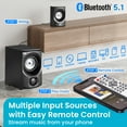 thumbnail image 4 of Acoustic Audio by Goldwood AA5171 5.1 Surround Sound Bluetooth Home Entertainment System (6 Speakers, 5.1 Channels, Black with Silver), 4 of 6