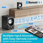 Acoustic Audio by Goldwood AA5171 5.1 Surround Sound Bluetooth Home Entertainment System (6 Speakers, 5.1 Channels, Black with Silver)
